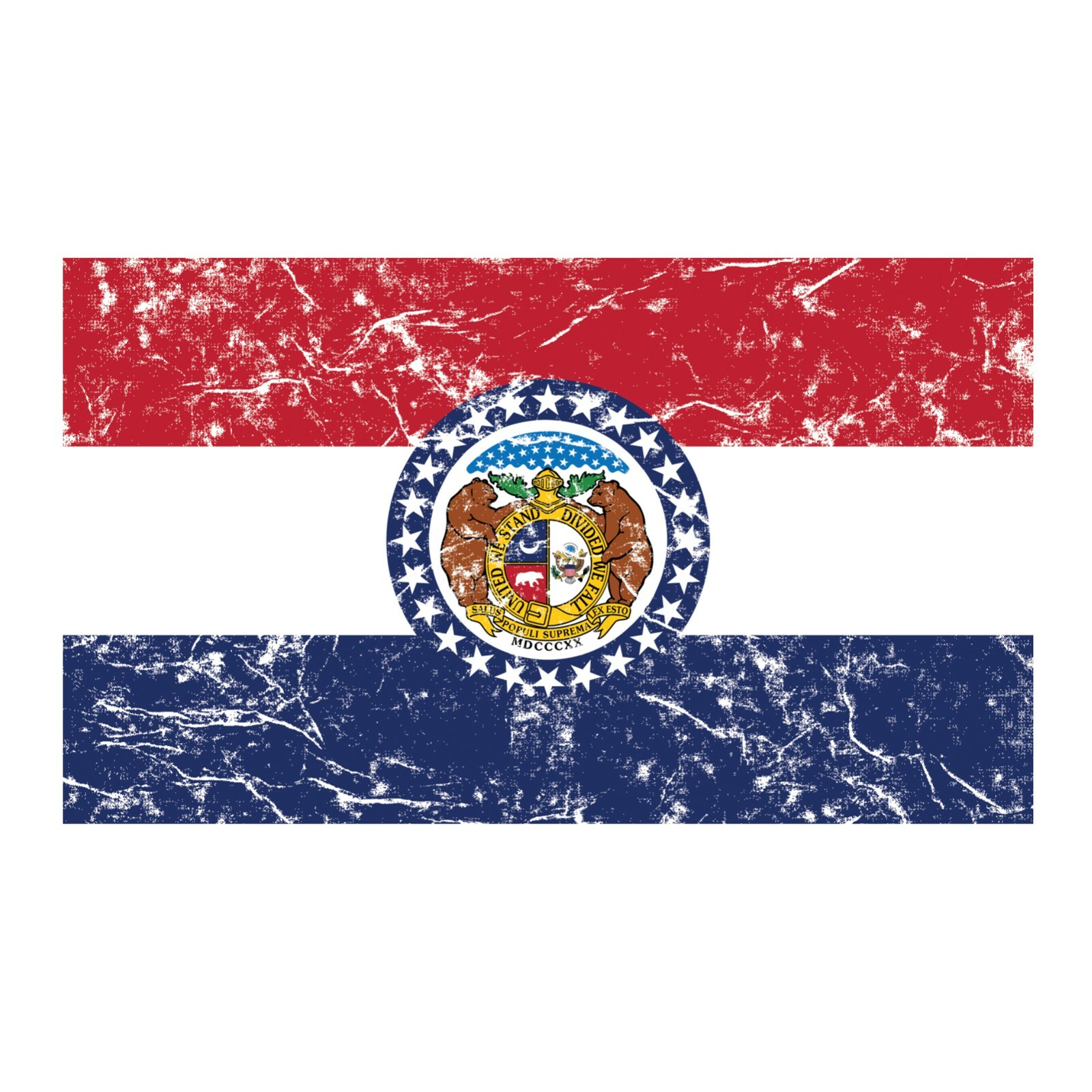 Missouri State Flag - Hometown Pride Local Souvenir Basic Cotton T-Shirt - White gallery