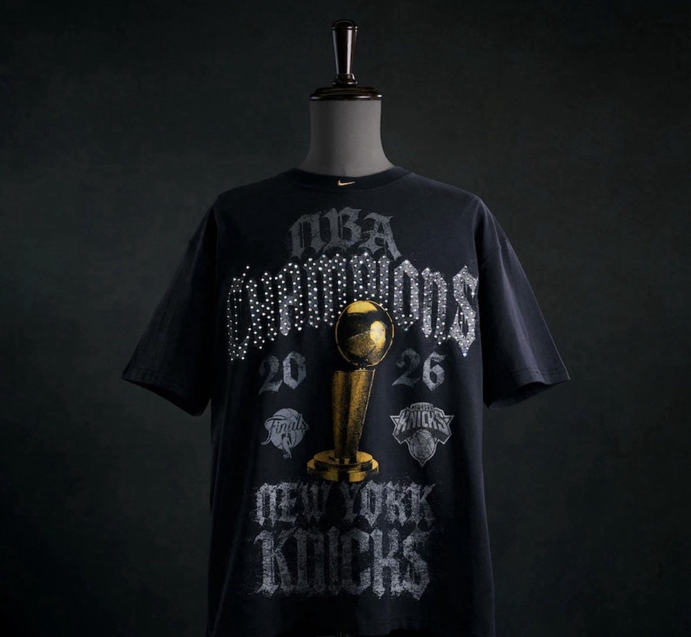 Knicks Nike 2026 NBA Finals Champ Authentic Locker Room Limited On Court T-Shirt