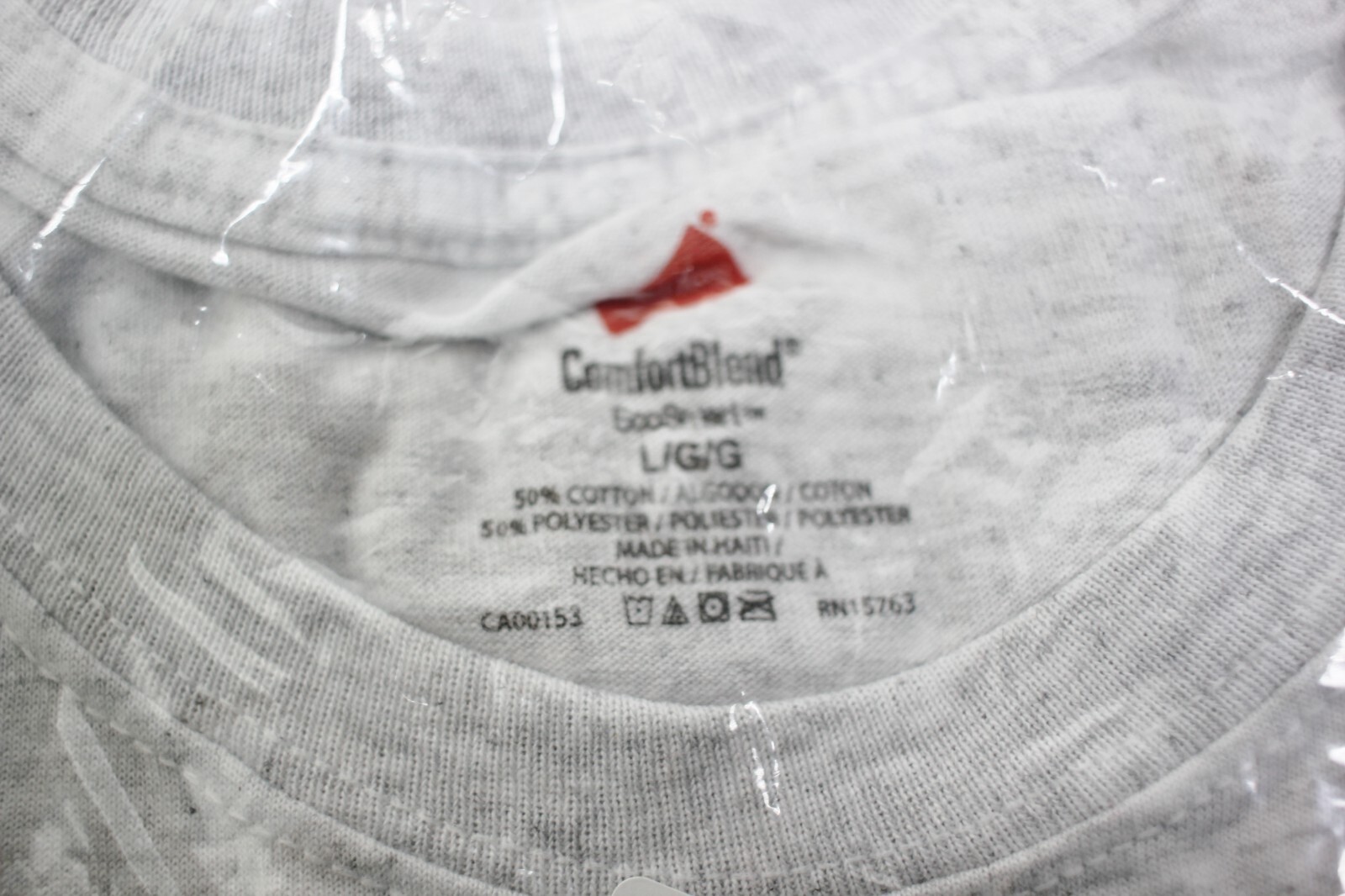 Lot of 4 Hanes Men's 50/50 EcoSmart Crew Neck Tee Shirt T-Shirt LG Large gallery