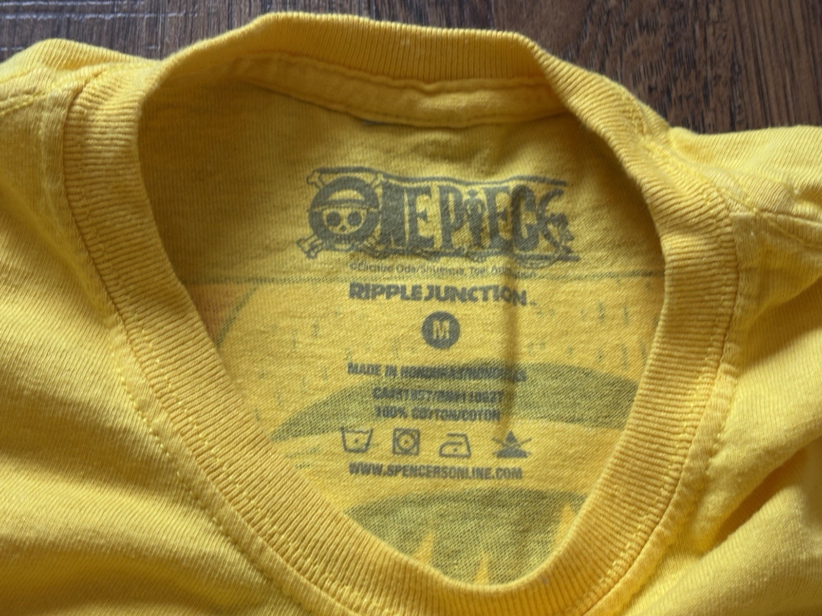 One Piece Luffy Straw Hat Pirates Anime Ripple Junction T-Shirt Yellow Medium gallery