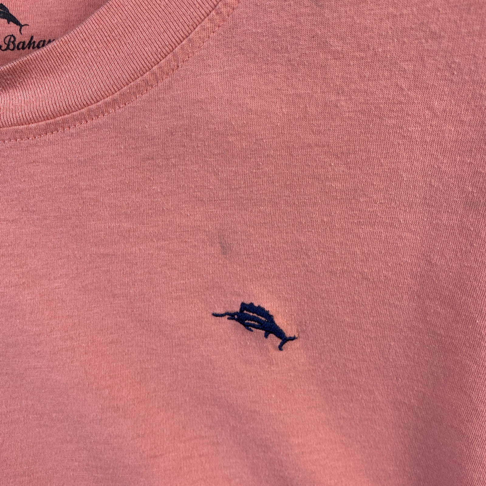 Tommy Bahama Shirt Mens XL Salmon Crew Neck Pullover Short Sleeve Casual Beach gallery