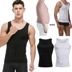 Men’s Compression Shirt Slimming Body Shaper Vest Tummy Control Shapewear Top US
