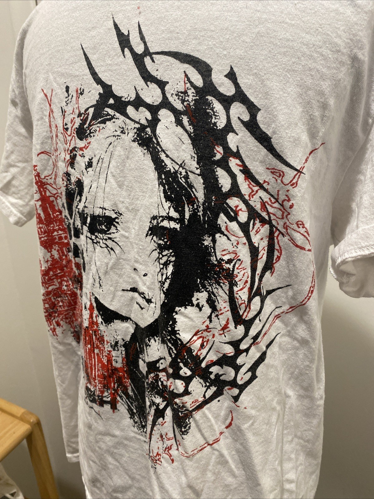 VTG Y2K Stash Goth Anime Girl Graphic Tee Sz M Skater Grunge Streetwear Emo Punk gallery