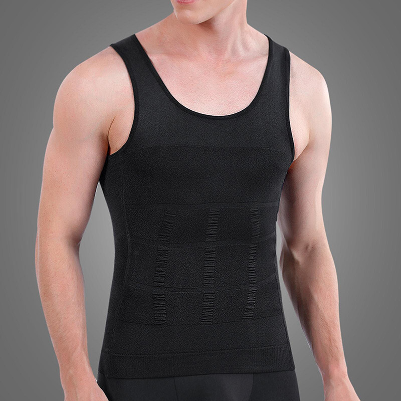 Mens Belly Compression Vest T-Shirt Slimming Body Shaper Shapewear Tank Tops gallery