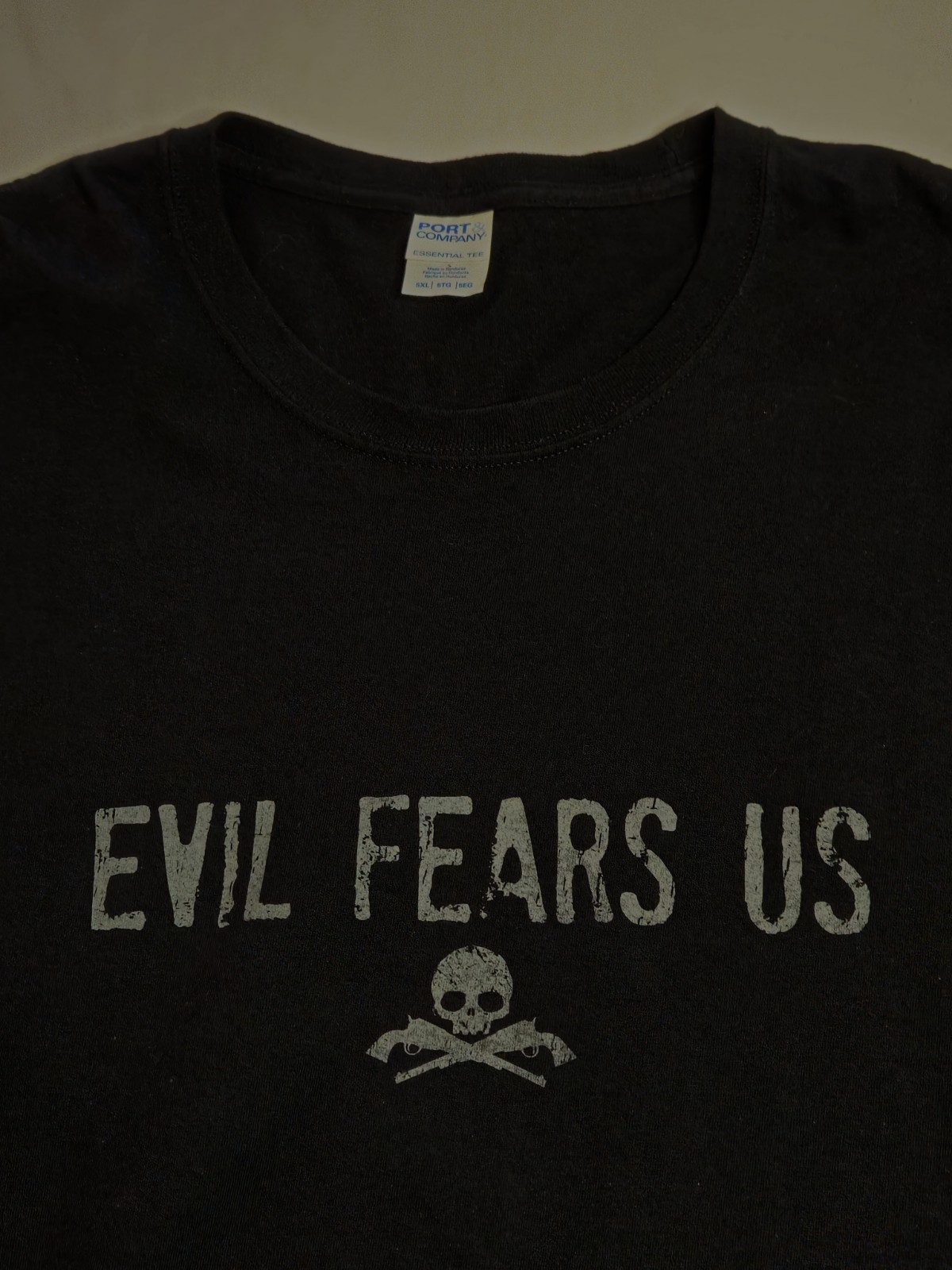 Mens Port & Company Crewneck Essential Tee Evil Fears Us Short Sleeve Tee 5XL gallery