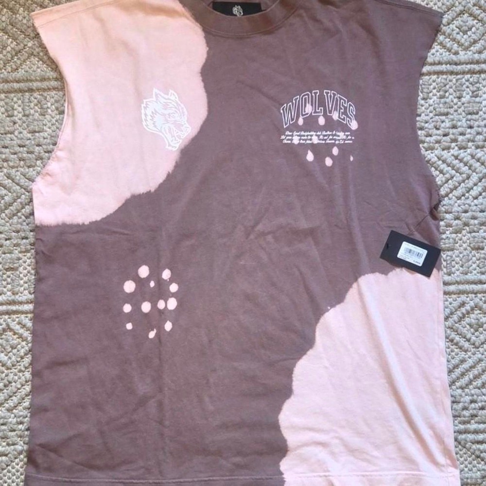 Darc Sport Protect Us Premium Muscle Tee Tonal Mauve Acid Wash Size XL NWT