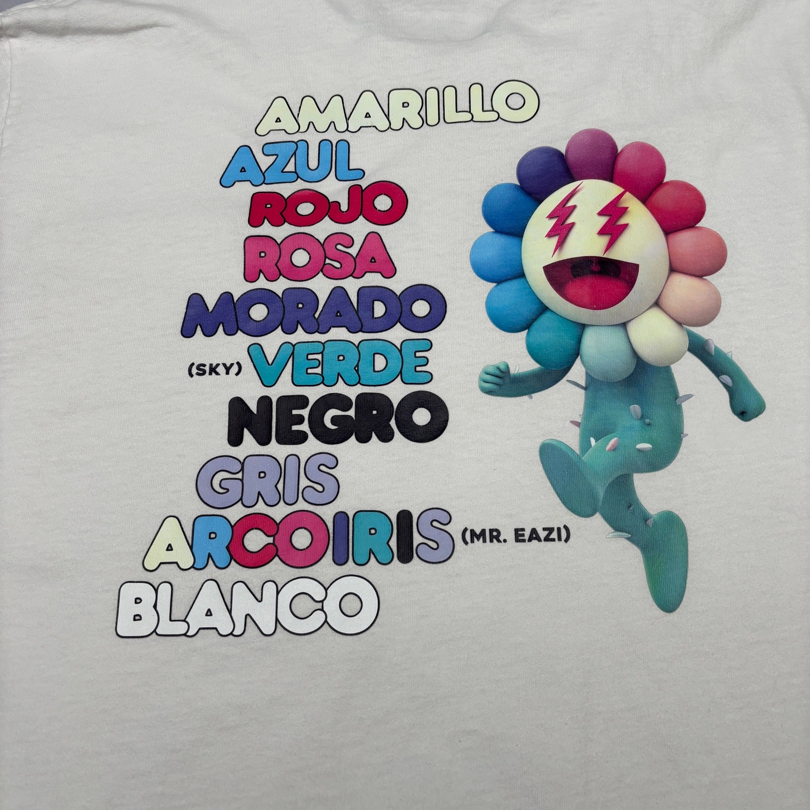 J Balvin x Takashi Murakami Song List Flower Shirt Men's Large gallery