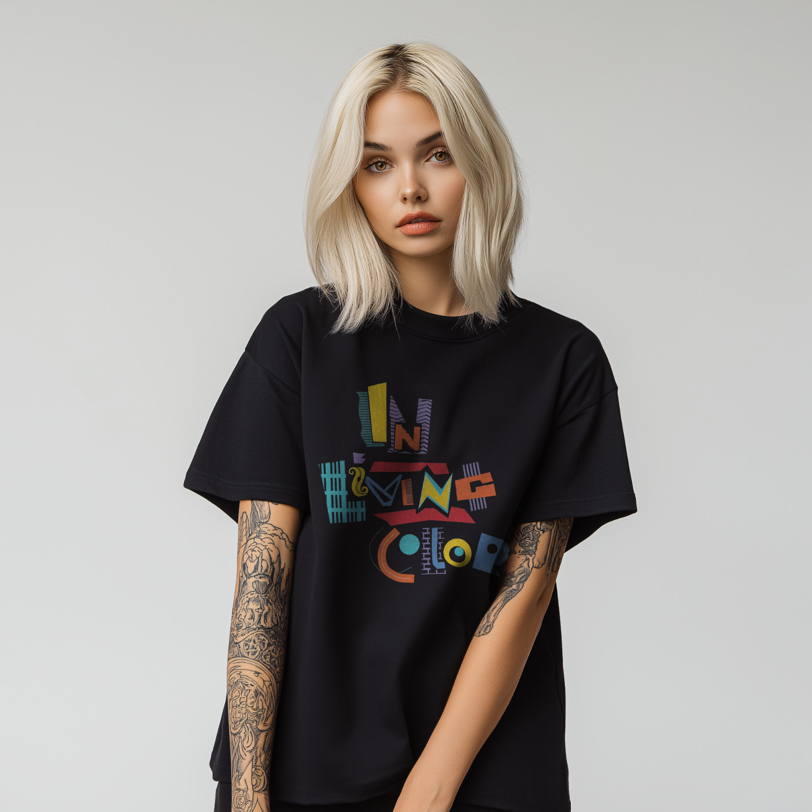 In Living Color Retro Graphic T-Shirt 90s Vintage TV Show Inspired ColorfulA 100 gallery