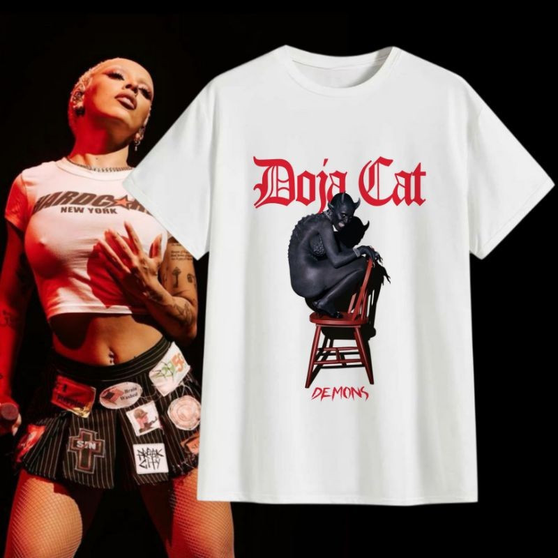 Demons -Doja Cat Retro Gift For Fan White T- Shirt Full Size S-234XL BO551 gallery