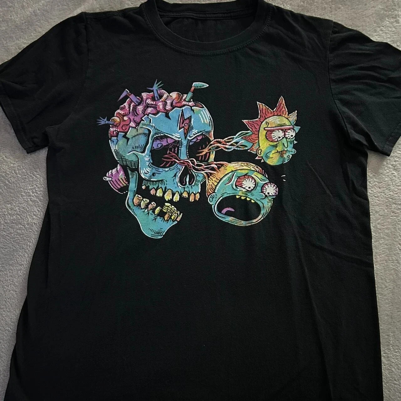 Rick and Morty black and multicoloured T-shirt Cotton All Size S-5XL gallery