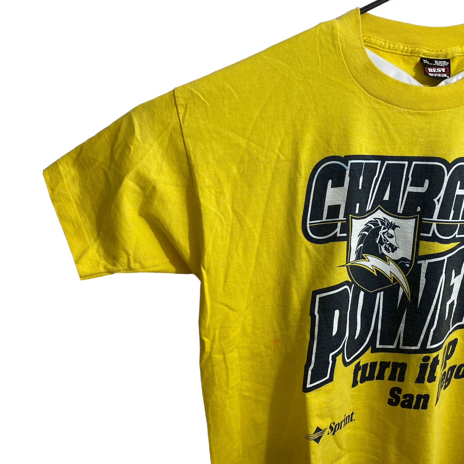 Vintage Chargers Power Sprint Promo Shirt Men's Size XL Single Stitched gallery