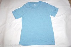 Mens S/S Tee Shirt LIGHT BLUE Crew Neck SUPER SOFT MATERIAL Size L 42-44