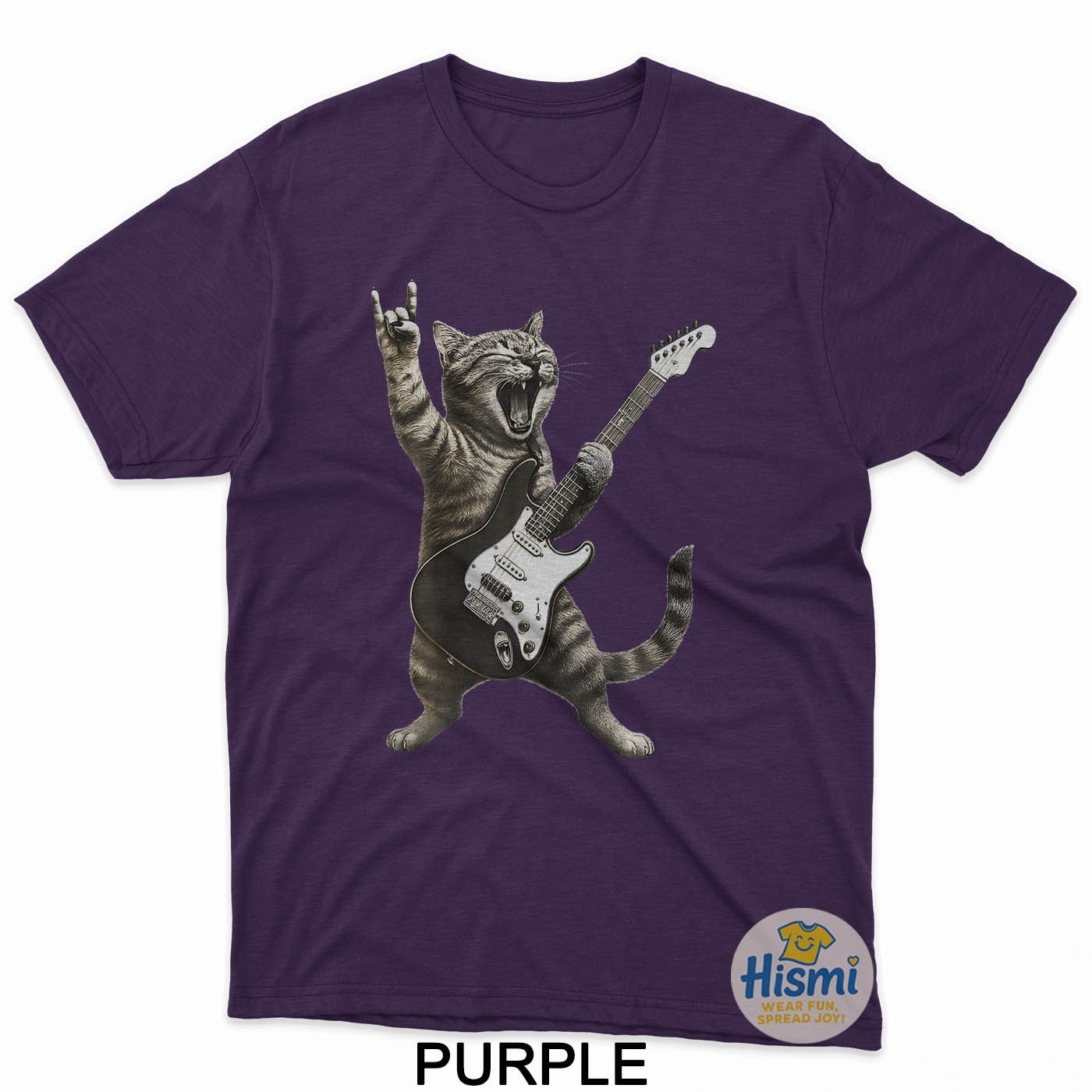 Funny Cat Playing Guitar Rock And Roll Gifts Men Women T-Shirt gallery