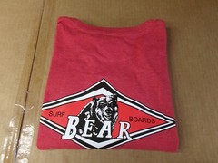 BEAR SURFBOARDS BIG & TALL SIZE 3XLT RED COLOR SILK SCREENED NEW