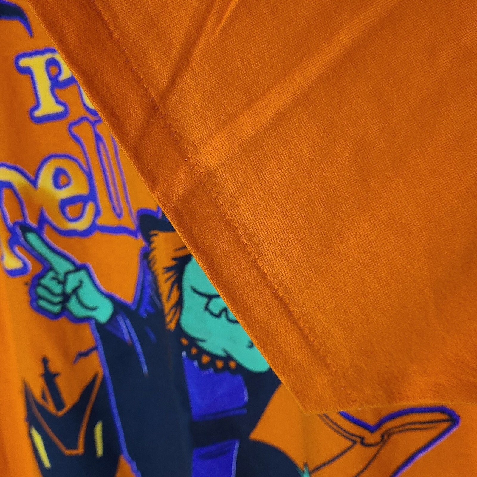 Vtg "I’ll Put A Spell On You" Witch/Halloween Large Orange T-Shirt Single Stitch gallery