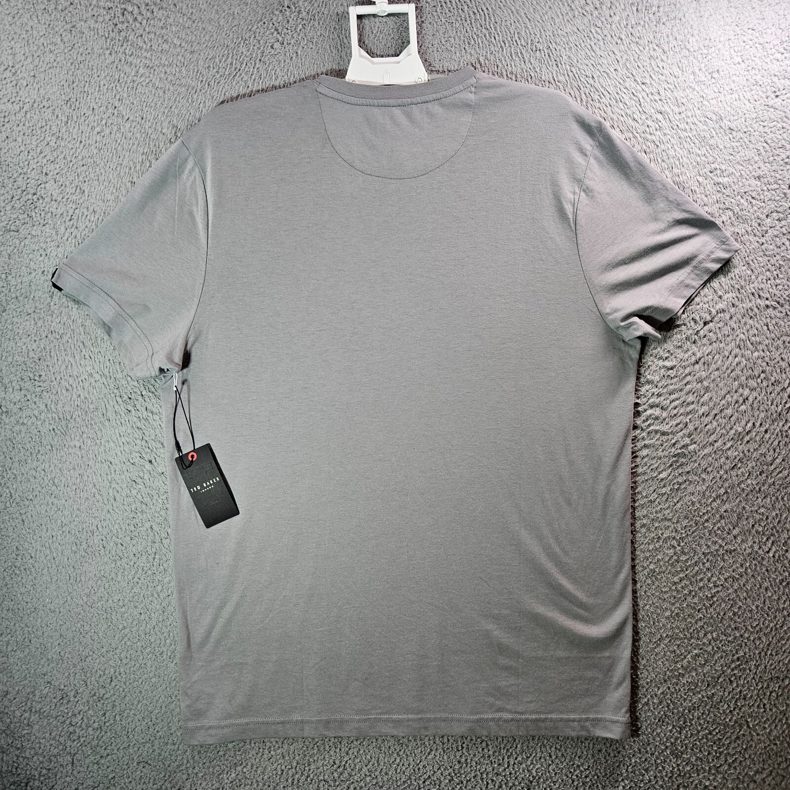 NWT Ted Baker London Tee T-Shirt Men XL Short Sleeve Leaf Print Gray Soft Comfy gallery