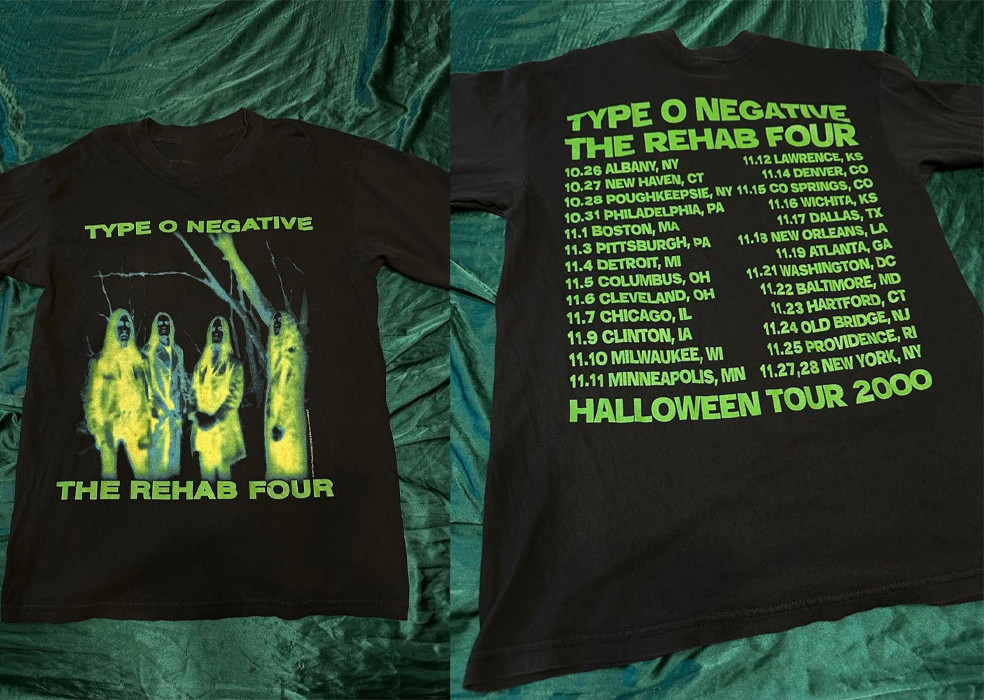2 Sides TYPE O NEGATIVE Halloween Tour 2000 Black T-Shirt S-5XL Reprint BS569 gallery