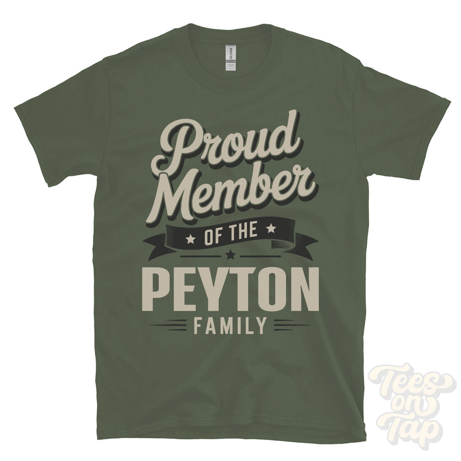 PROUD MEMBER OF THE PEYTON FAMILY T-SHIRT surname last name heritage ancestry