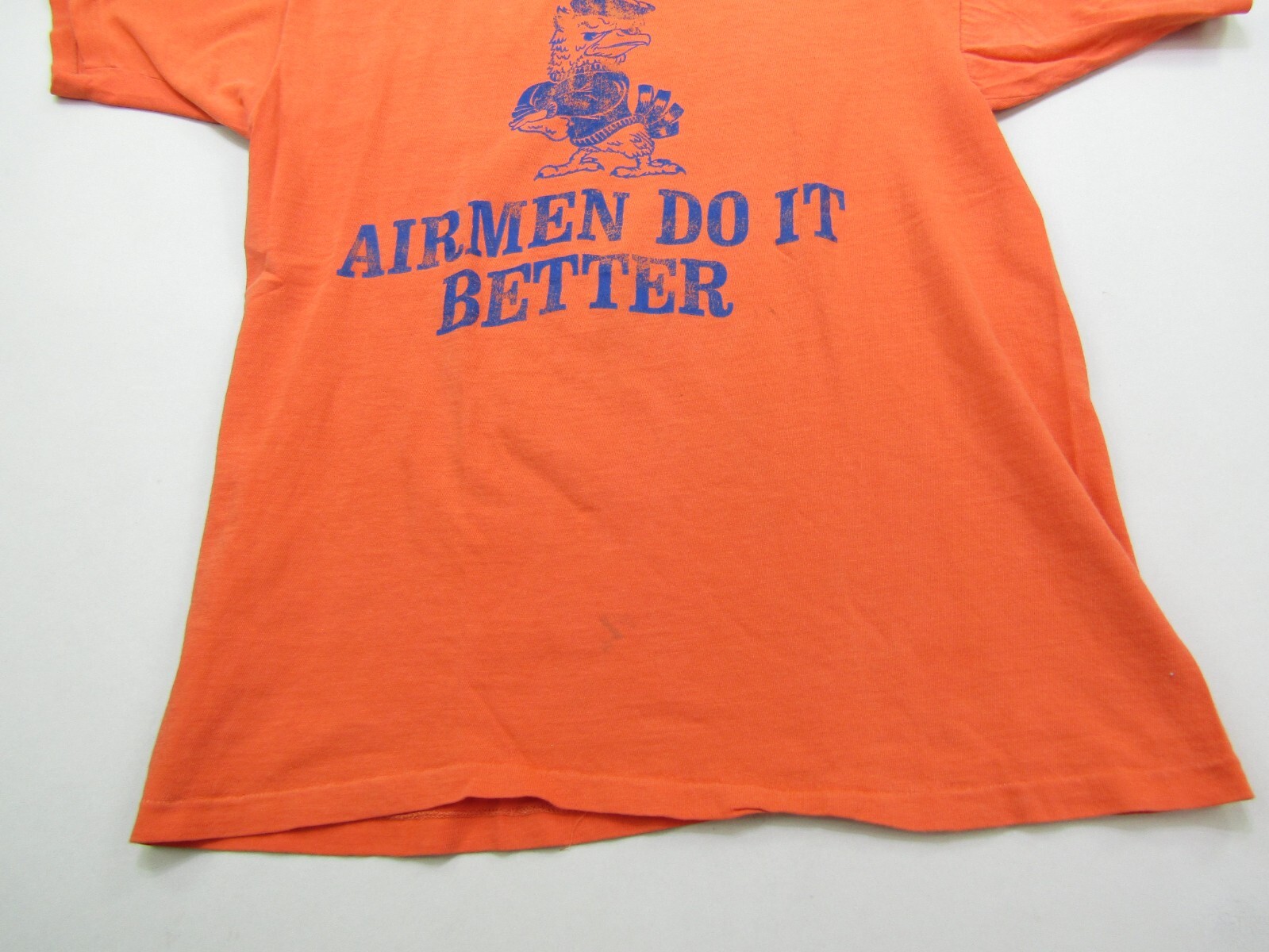VTG Airmen Do It Better T-Shirt Mens Medium Orange Military Eagle Artex 80s Tee gallery