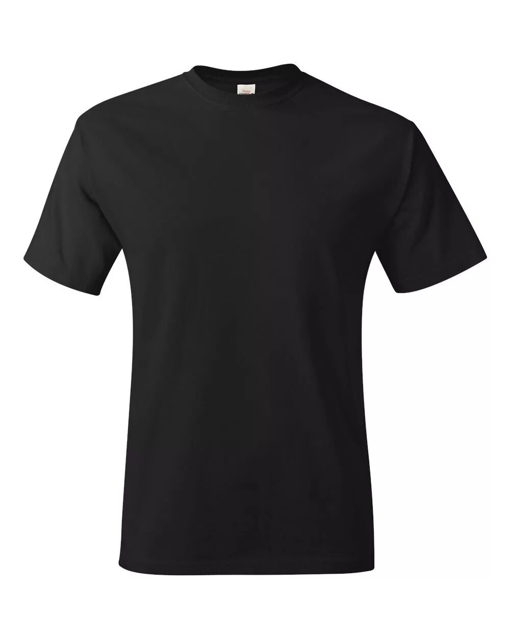 Hanes Men O5280 T-Shirt BLACK Sz 2XL-Large Crewneck Short Sleeve Plain Cotton