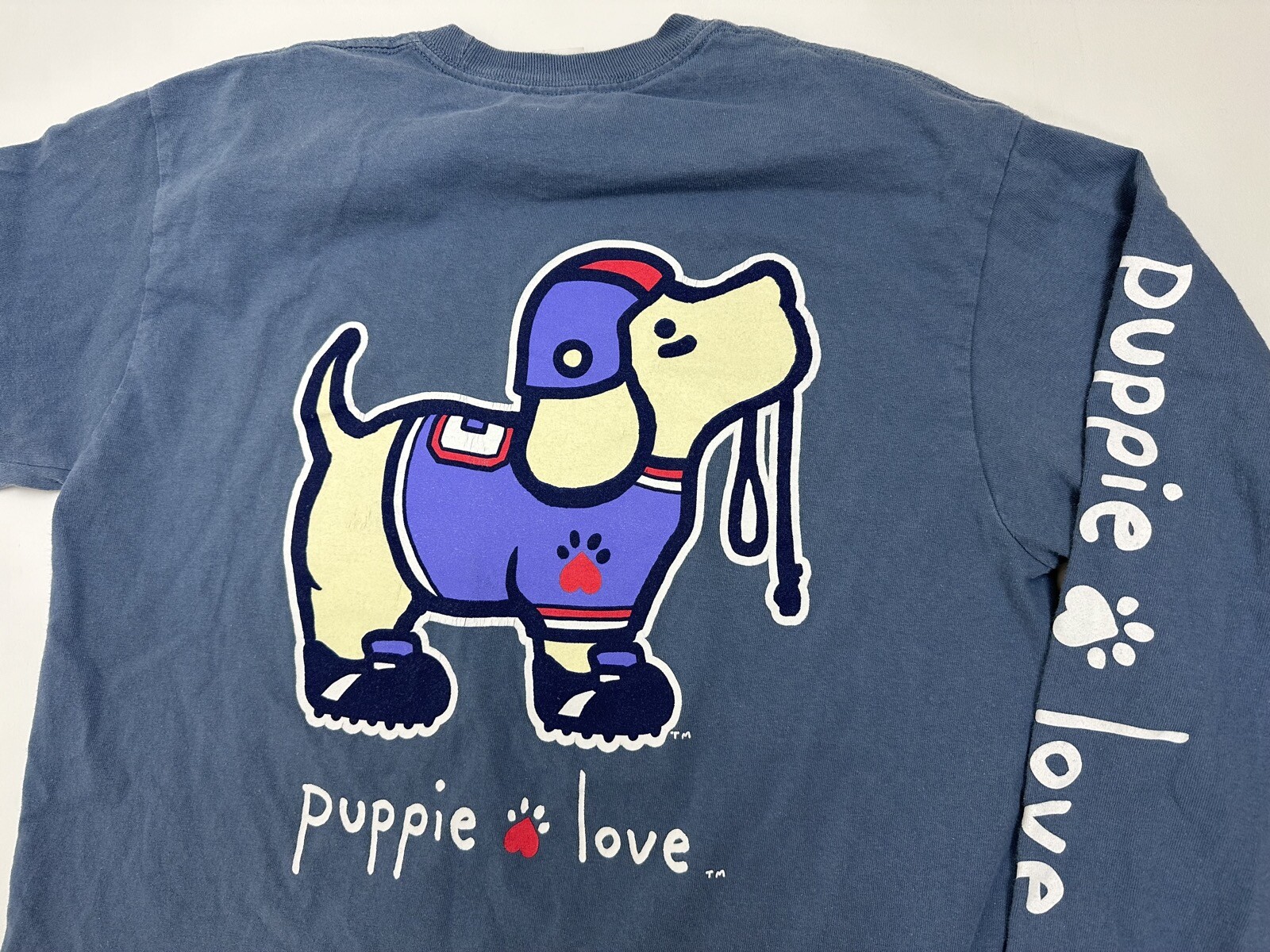 Puppie Love Shirt Medium Football Long Sleeve Puppy Cute Dog Sports Outdoors gallery