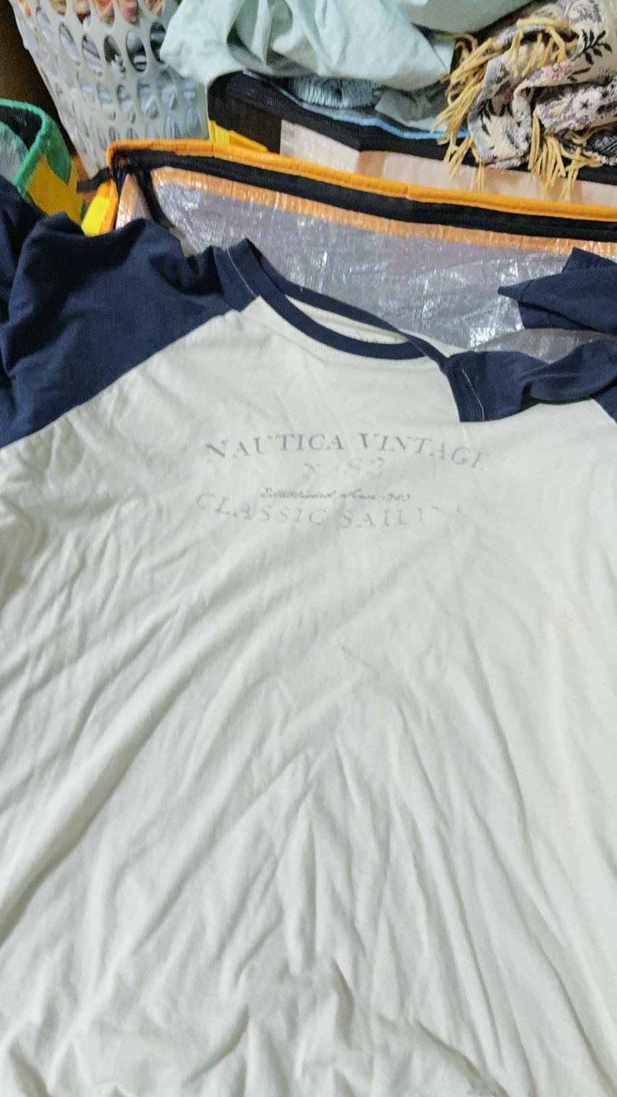 Nautica Vintage Classic Sailing Raglan Long Sleeve Shirt XL gallery