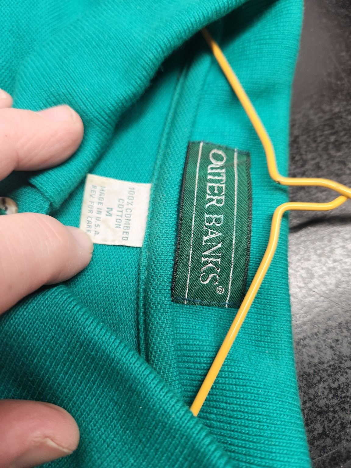 Outer Banks Men's Teal Polo Shirt M 100% Combed Cotton Collared gallery