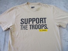 UA Under Armour Shirt Mens Medium Khaki Black Military Support Our Troops Camp