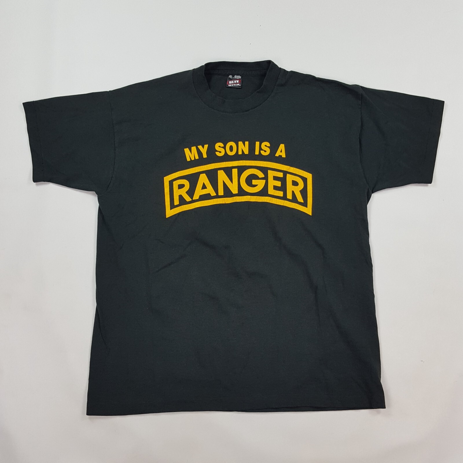 Vintage US Army Ranger Son Men's Size XL Black USA Made Military Retro T Shirt gallery
