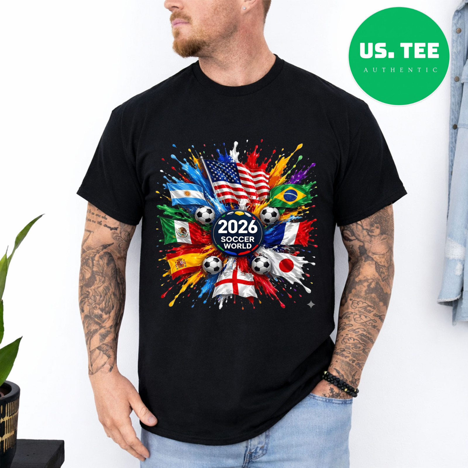 World Soccer 2026 Shirt, 2026 Cup USA Canada Mexico Adults Tshirt,Soccer Fan Tee gallery