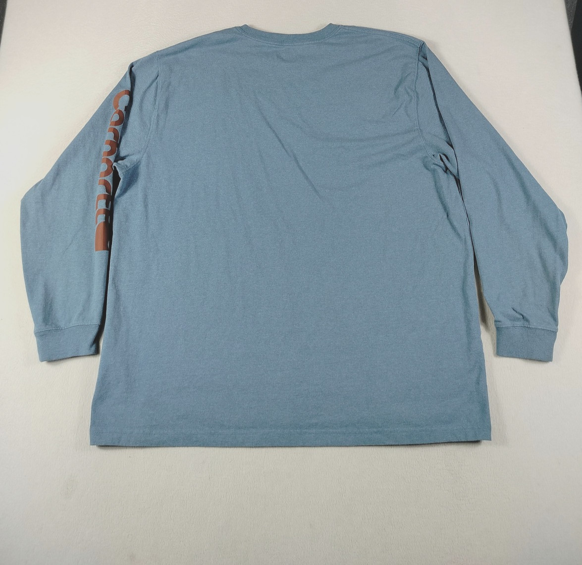 Carhartt Shirt Mens 2XL Blue Long Sleeve Pocket Graphic Loose Fit Workwear Tee gallery