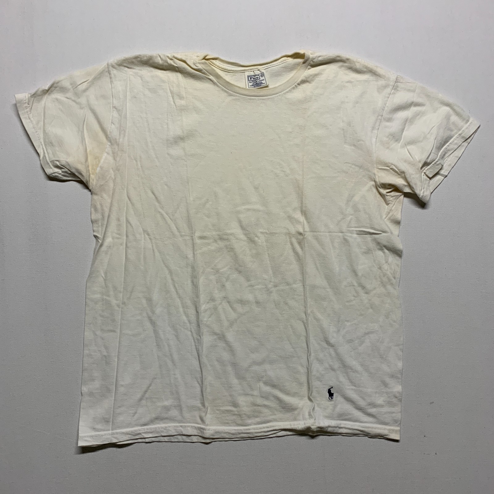 Lot of 2 VTG Polo Ralph Lauren Cream Shirts XL 0 Combed Cotton USA Components gallery