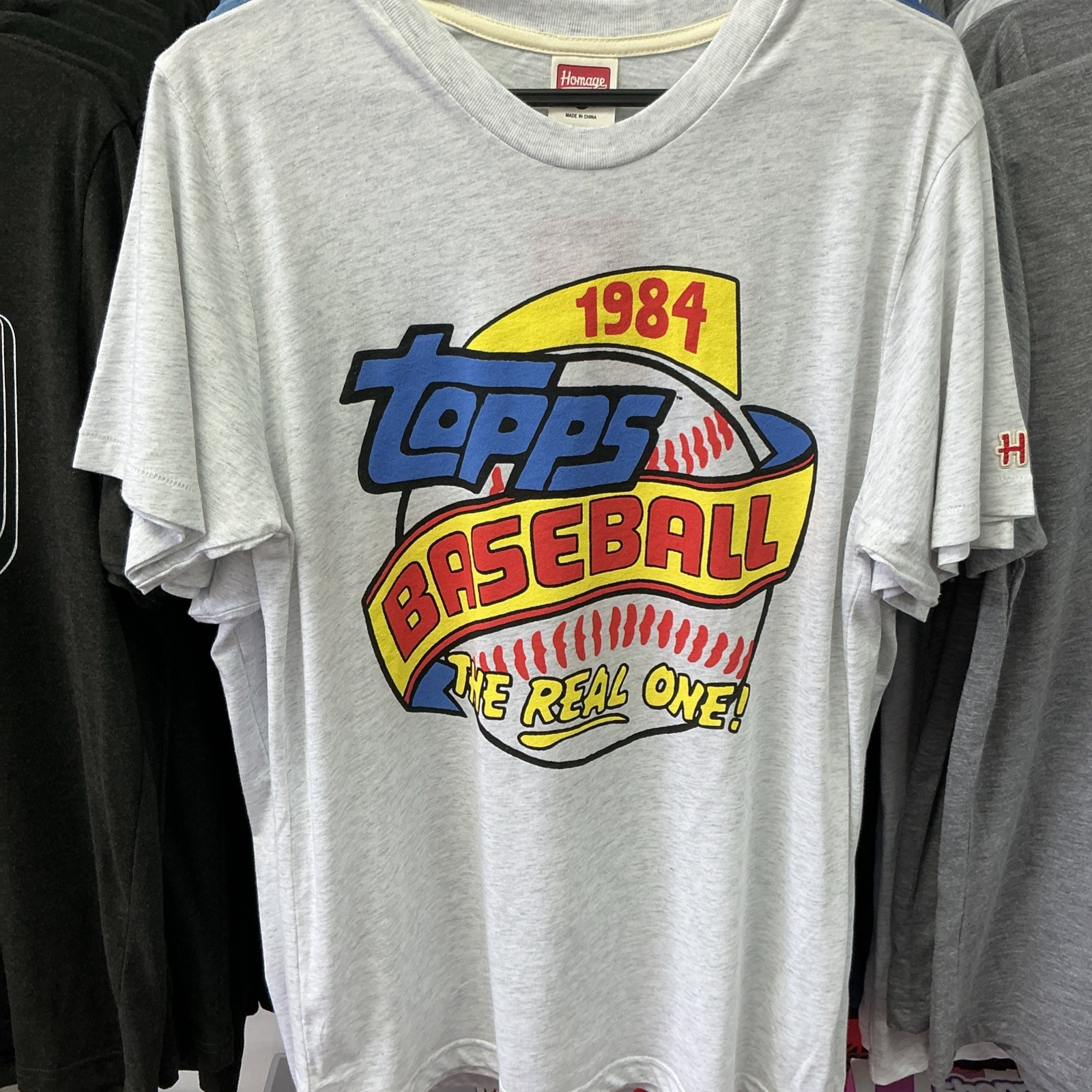 Homage Topps 1984 Retro The Real One Ash Gray T-Shirt - Brand New xl gallery
