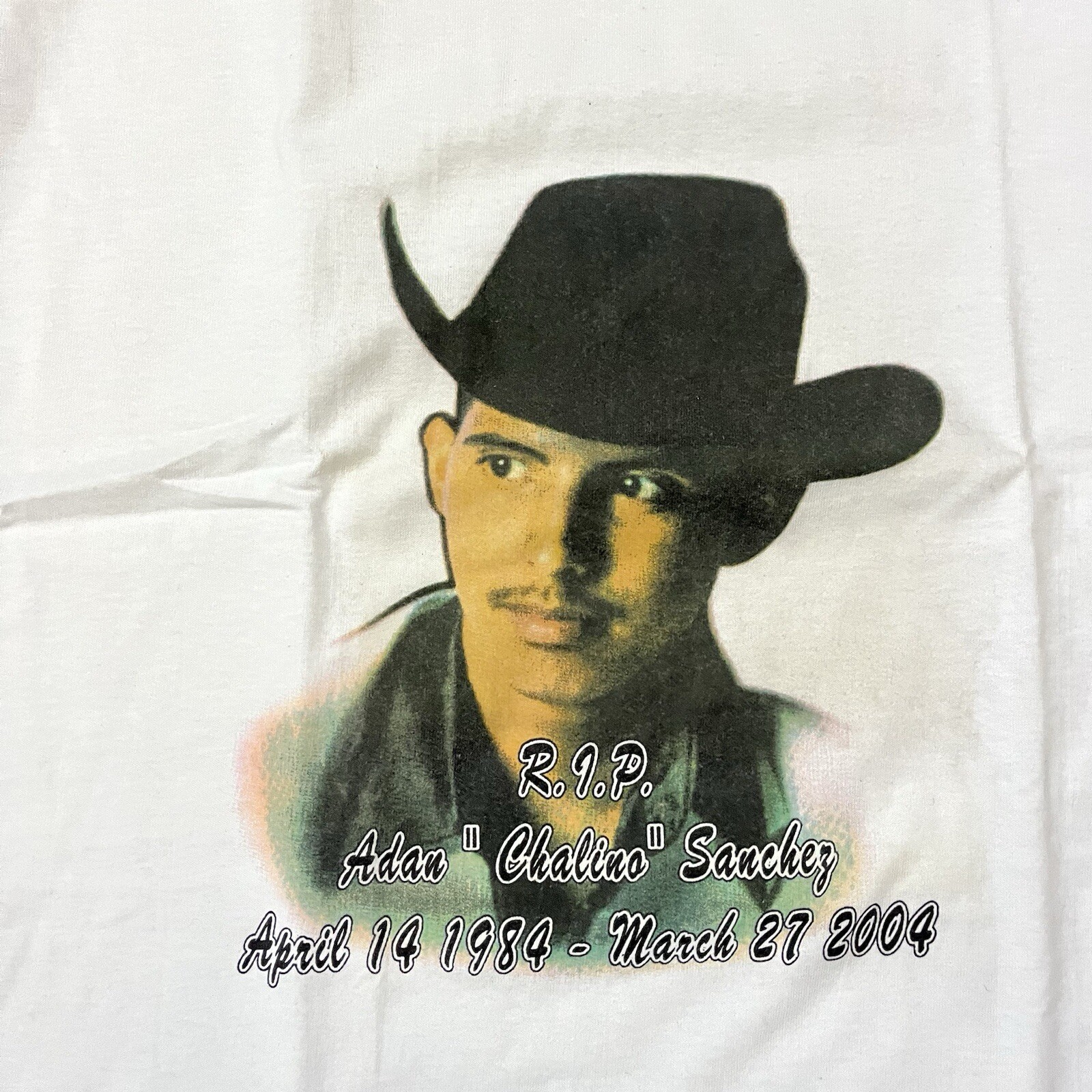 Vtg Adan Chalino Sanchez T Shirt Mens Large Mexican Chicano Corridos Banda Narco gallery