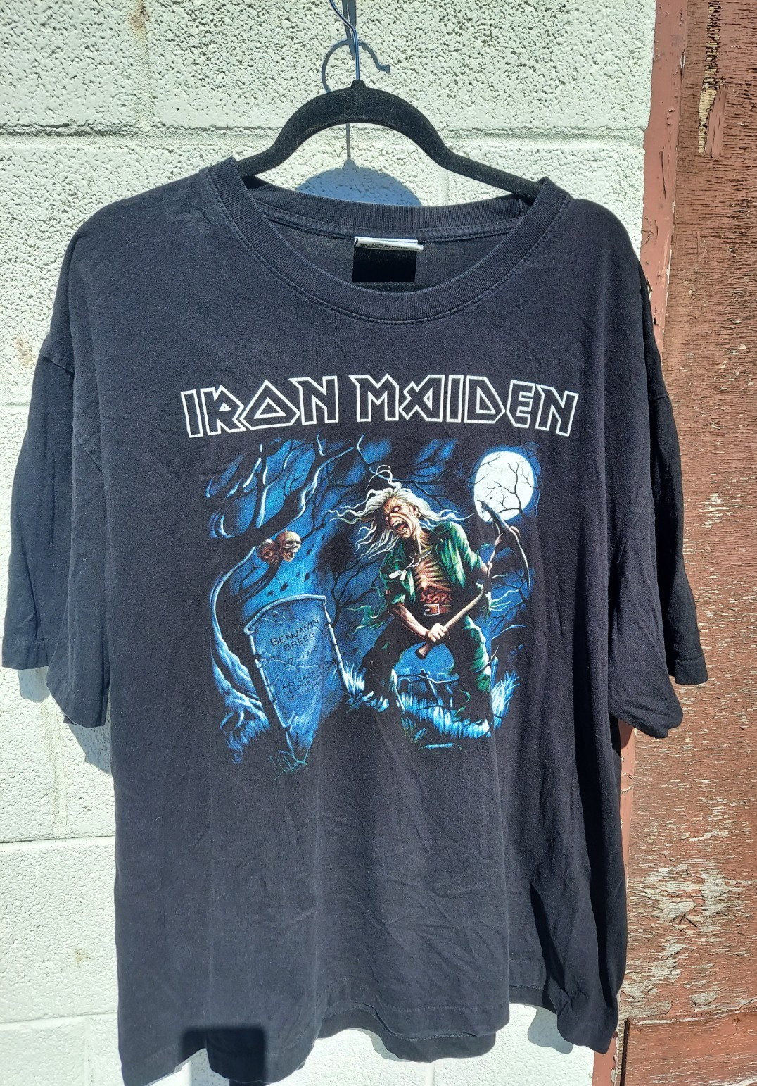 Vintage 1990's The Roxx Iron Maiden Double Sided Single Stitch T-Shirt Size 3XL gallery