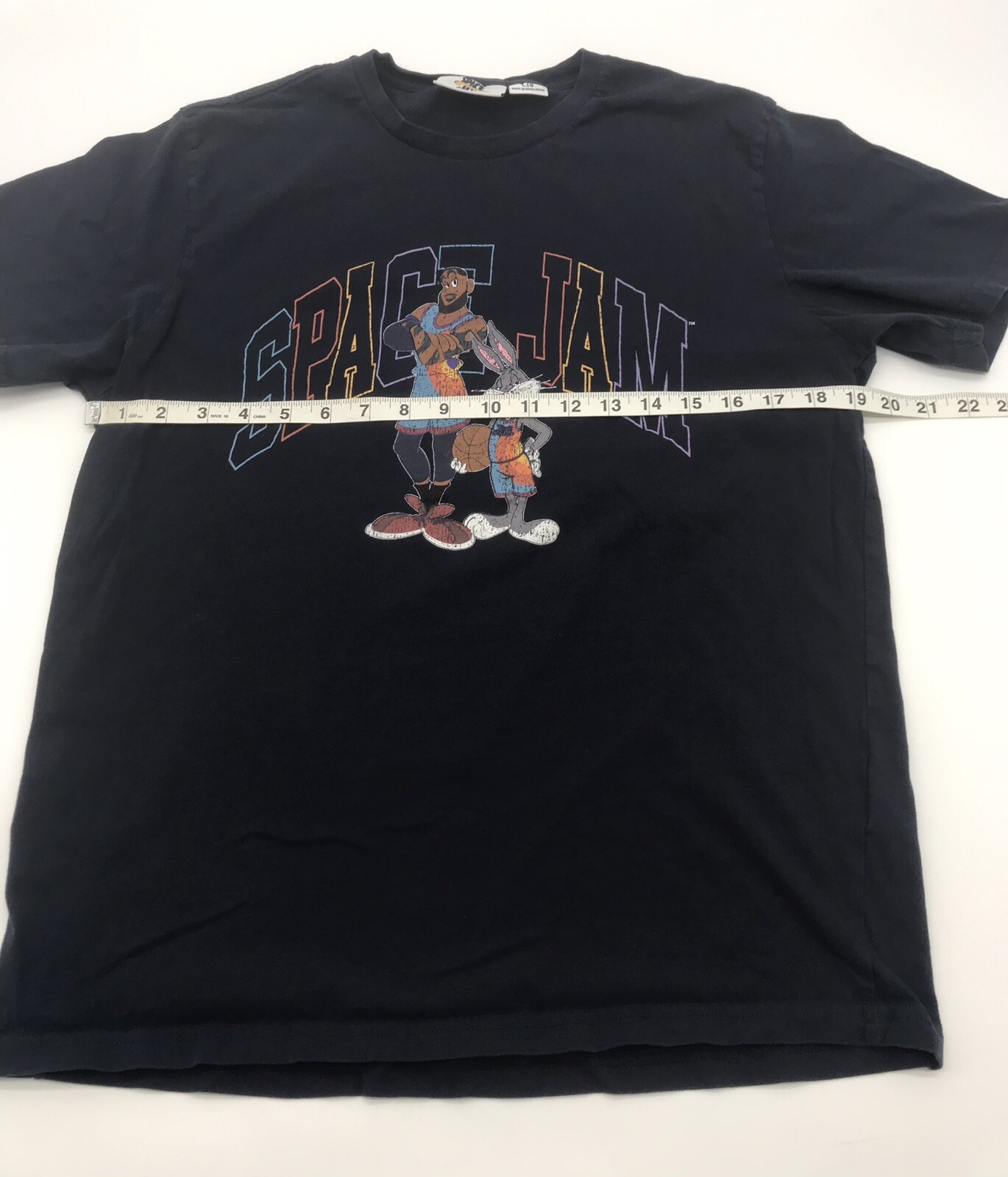 Space Jam T-Shirt Men Large Blue Graphic Bugs Bunny Lebron James ..#17528 gallery