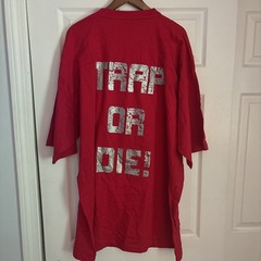 Vintage YOUNG JEEZY Snow Man Trap or Die Sparkling T-Shirt XXXXL 4XL Red
