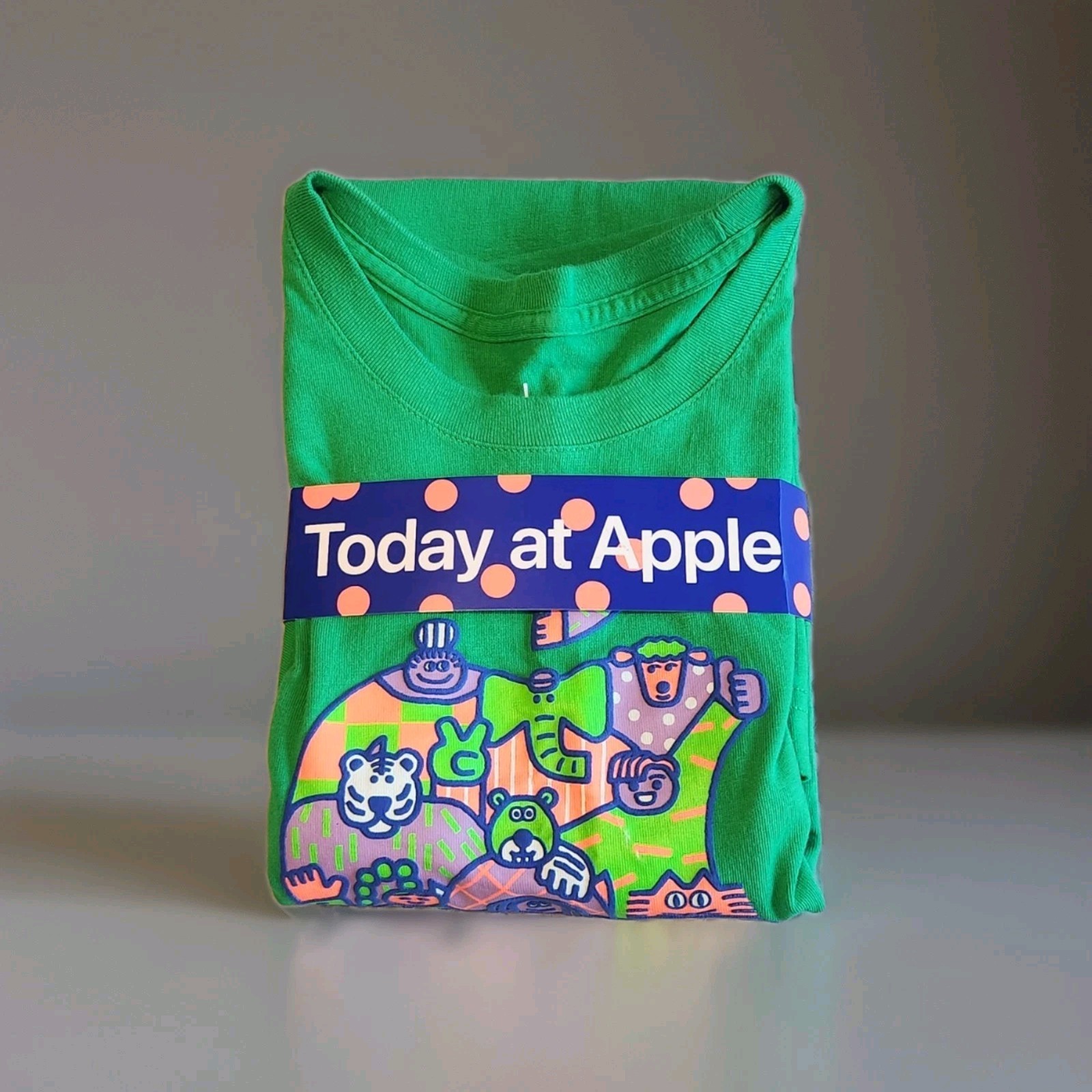 Apple Summer Camp T-shirt Large Green by Tony Shiau gallery