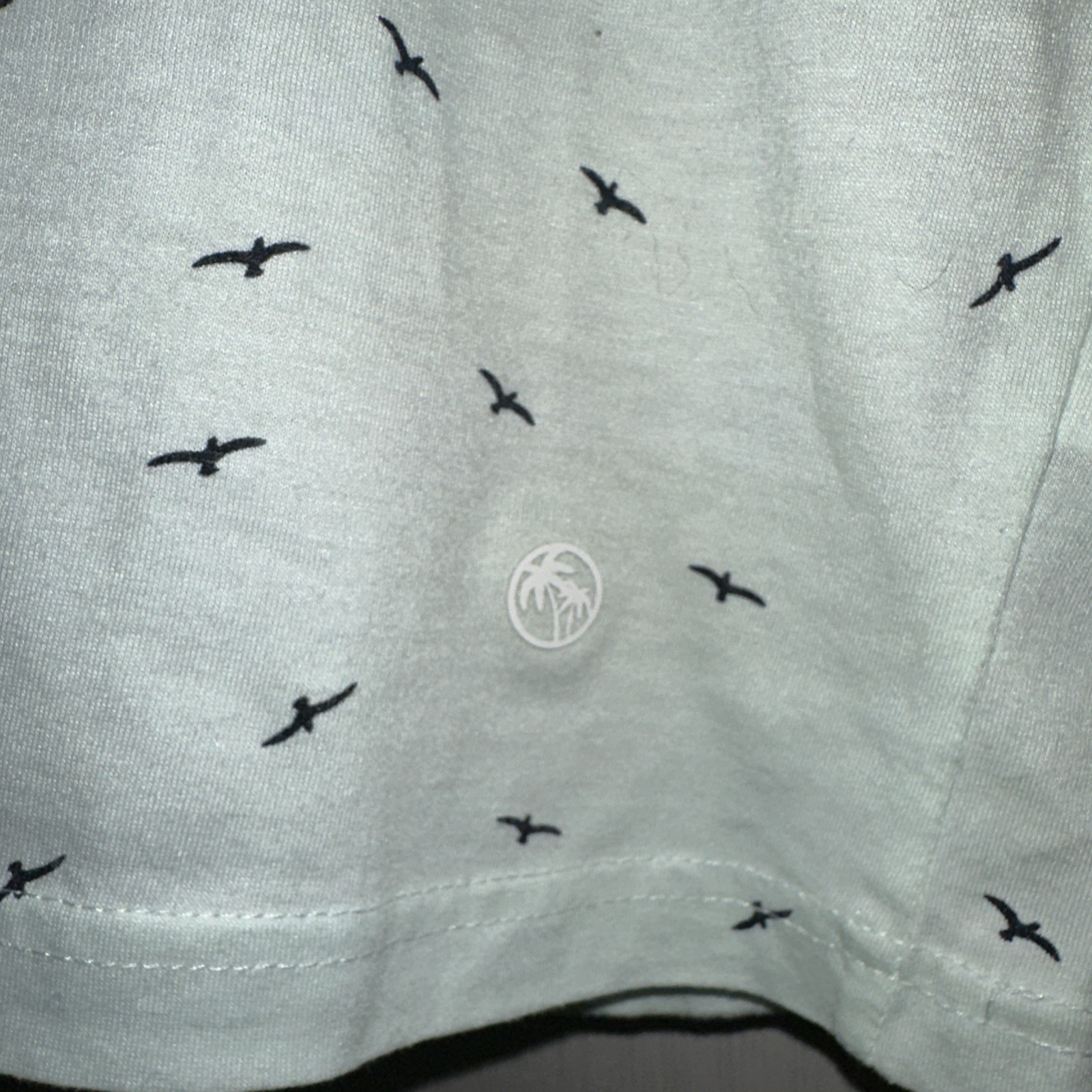 Denim and Flower Ricky Singh Men seagulls Print T Shirt Green Size L nautical gallery