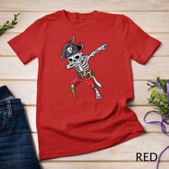 Dabbing Skeleton Pirate T Shirt Halloween Kids Jolly Roger Unisex T-shirt
