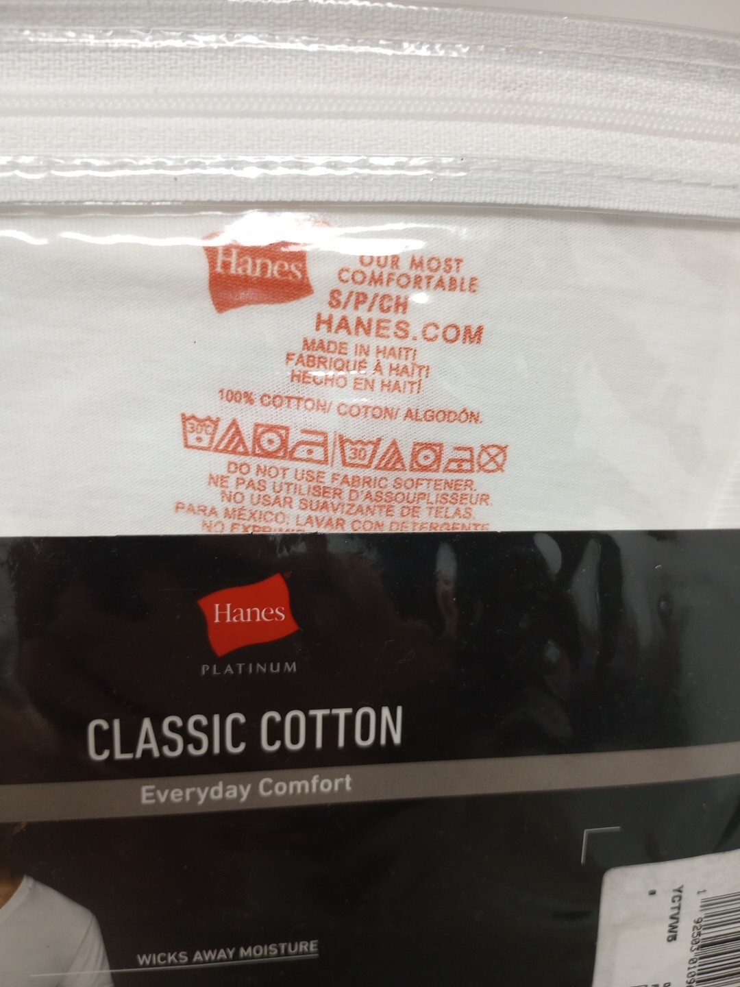 Hanes Platinum Men Small White 5-Pack Tagless Classic V-Neck Undershirt T-Shirt gallery