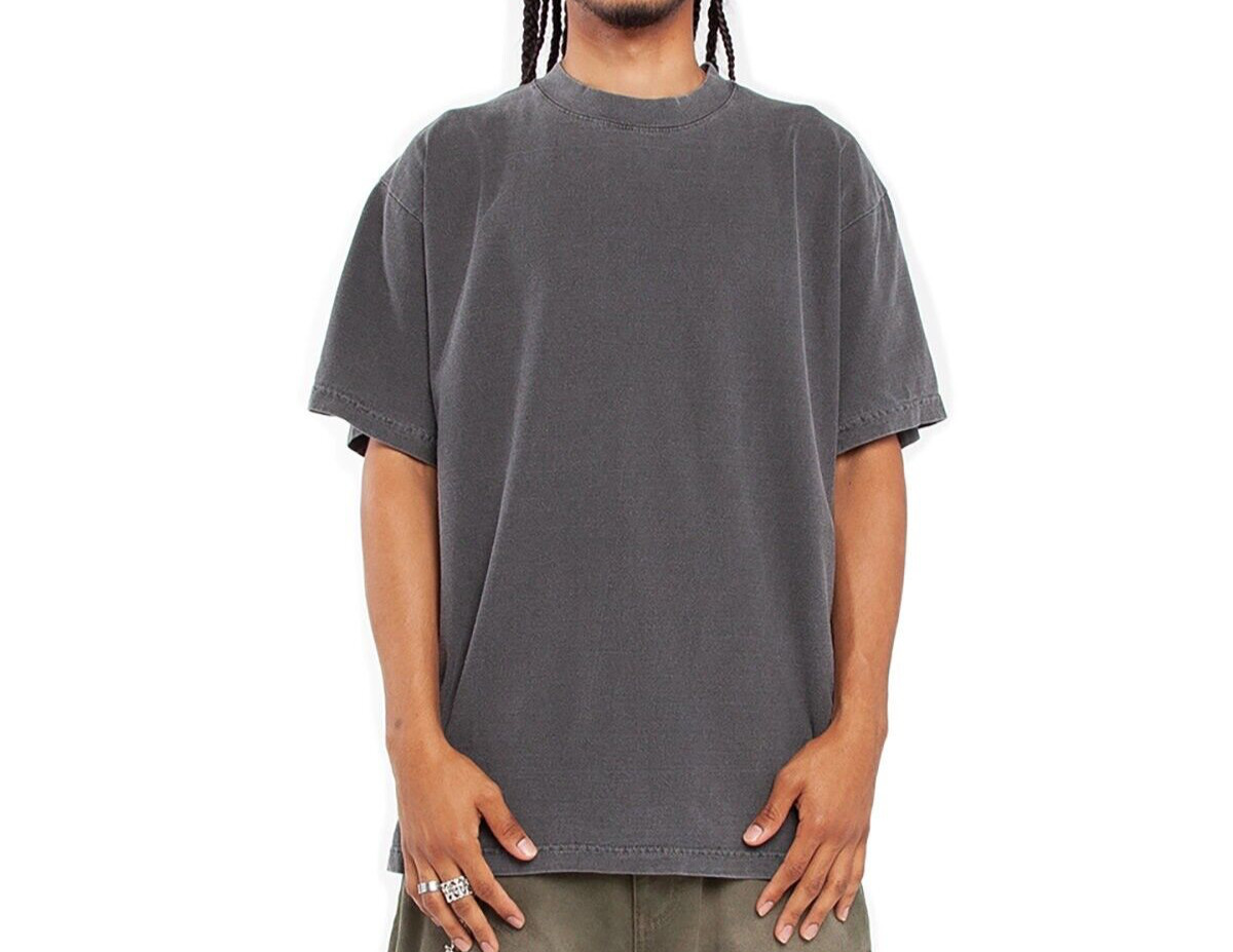 Shaka Wear Garment-Dyed Crewneck Heavy Knit T-Shirt Plain Blank Tee New S-5XL gallery