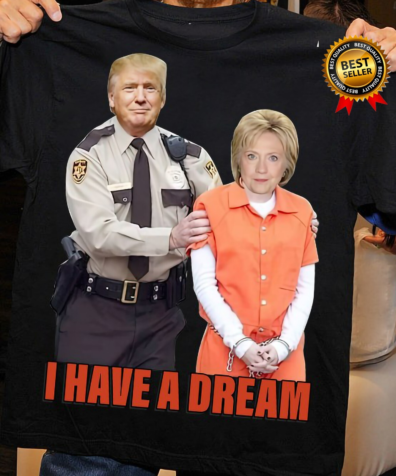 I Have A Dream Funny Anti Hillary Clinton Men Black Unisex T-Shirt S-5XL