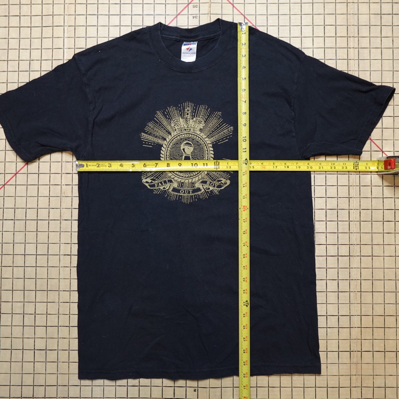 Vintage Fall Out Boy Original Promo Shirt From Under The Cork Tree Sz L Black gallery