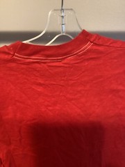80s Small VTG Red BLANK pocket breast single stitch soft t-shirt