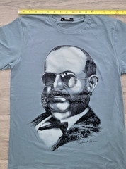 Peruvian Design T Shirt Unisex Size M *** Miguel Grau Rocker – Peruvian Cotton