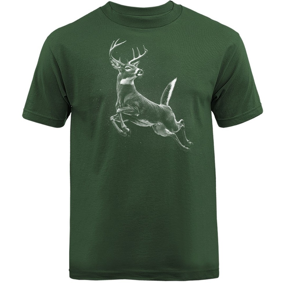 Buck Jumping Whitetail Deer Hunting Wildlife Wilderness T-shirt