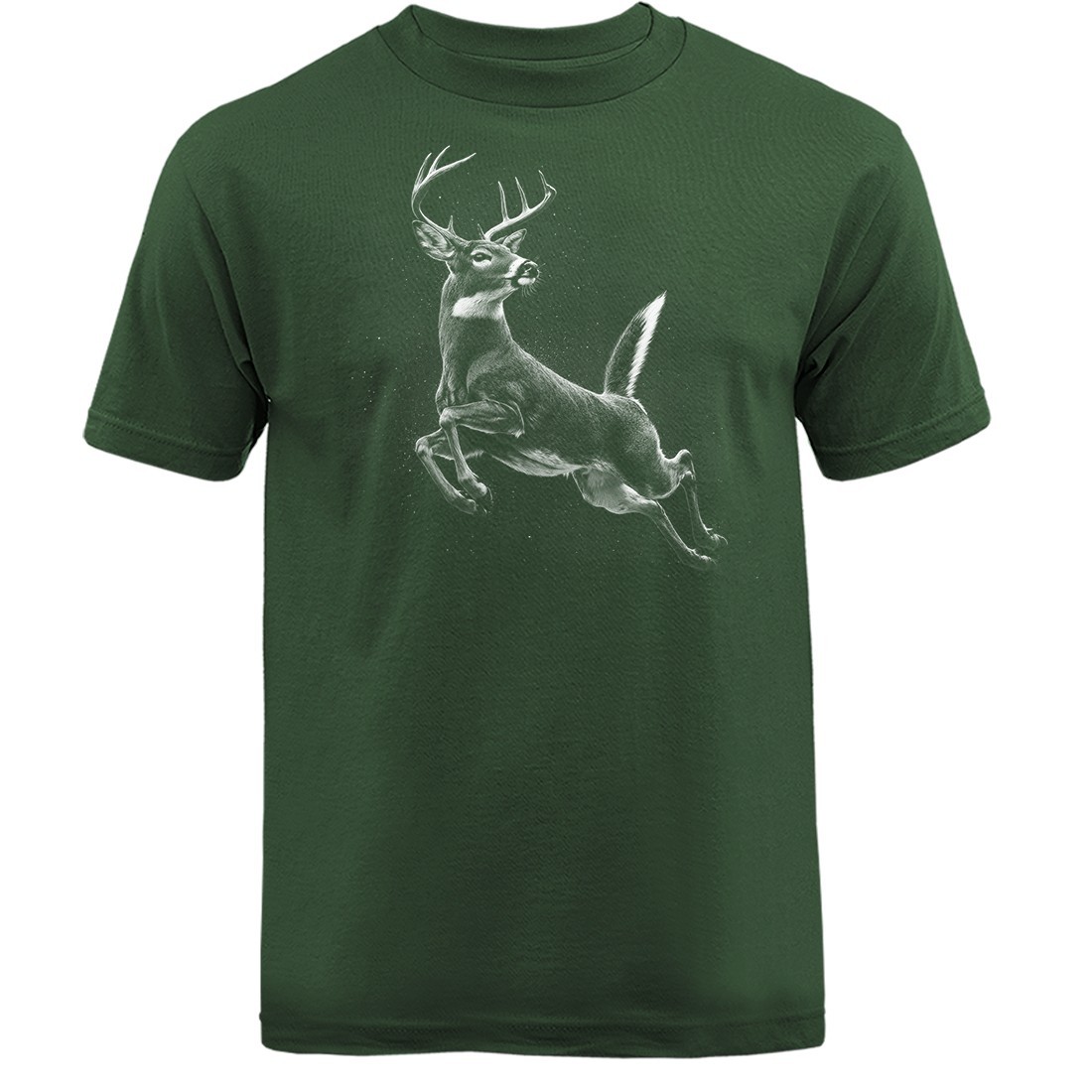 Buck Jumping Whitetail Deer Hunting Wildlife Wilderness T-shirt