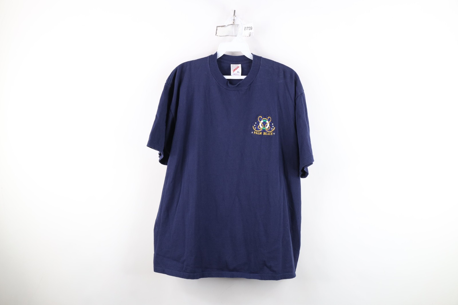 Vintage 90s Streetwear Mens XL Faded Palm Beach Sailing Short Sleeve T-Shirt USA gallery