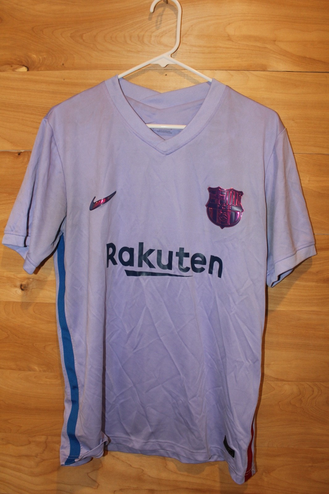 Nike FC Barcelona Dri-Fit Soccer Jersey Purple Mikey 13 Men’s Large